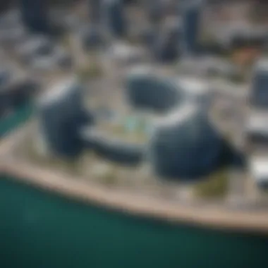 Architectural Brilliance of Barangaroo Casino Aerial view of Barangaroo Casino showcasing its architectural brilliance