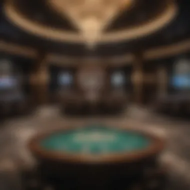 Luxurious Interior of Barangaroo Casino Gaming Floor Interior design of the gaming floor highlighting luxurious elements