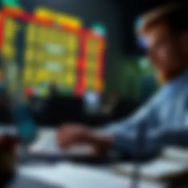 A bettor analyzing statistics on a laptop