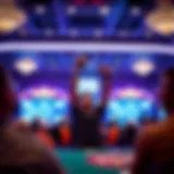 Celebration of a Big M Casino victory