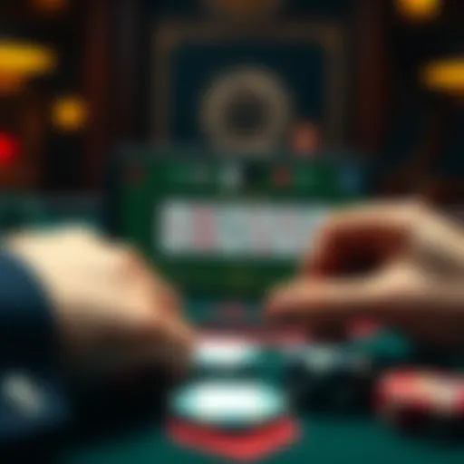 An engaging interface of a blackjack mobile app showcasing card strategies