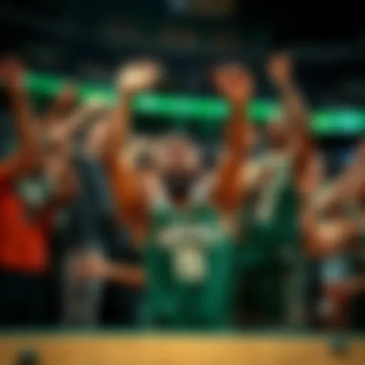 Milwaukee Bucks team celebrating a victory