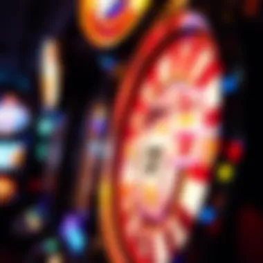 A close-up of a shining slot machine displaying potential winnings