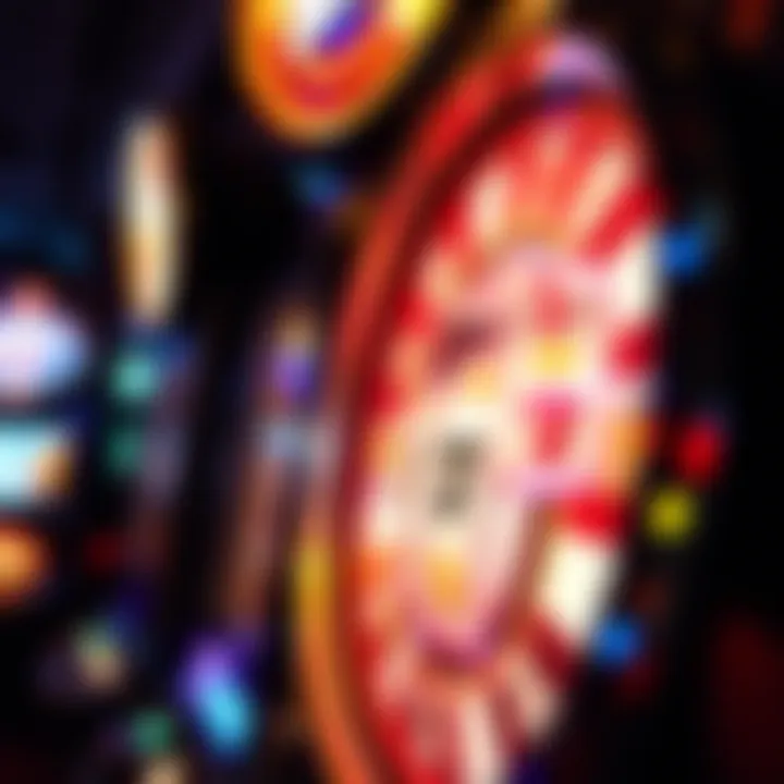 A close-up of a shining slot machine displaying potential winnings