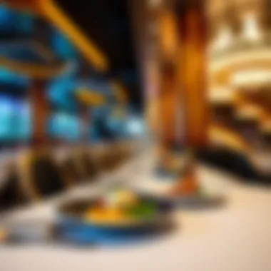 Elegant dining setting showcasing gourmet dishes