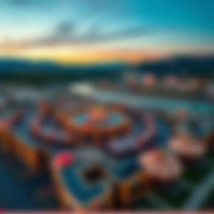 Aerial view of Clearwater River Casino surrounded by scenic landscapes