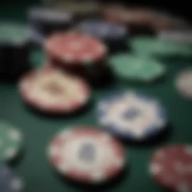 Psychological Aspects of Chip Value Perception An illustration depicting the psychological impact of chip value perception