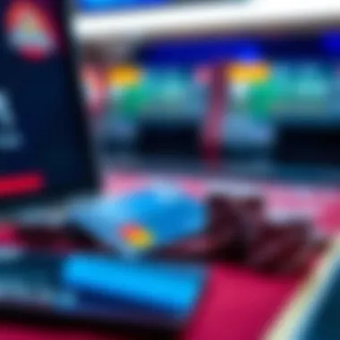 Close-up of payment methods used in online gaming