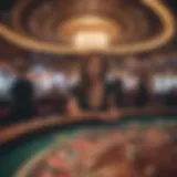 A captivating view of a casino floor bustling with excitement