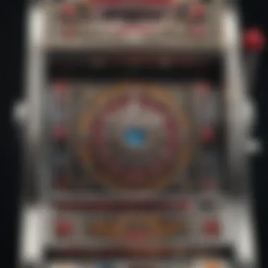 Detailed view of Double Diamond Deluxe Slot Machine design