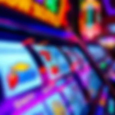 Close-up view of a popular slot machine interface