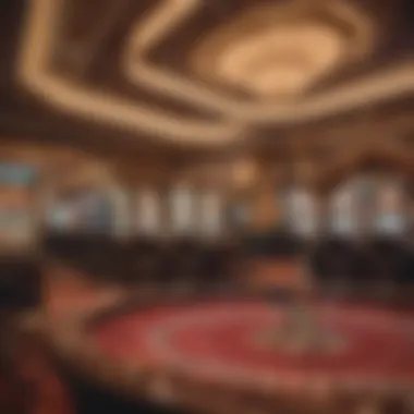 Luxurious Casino Interior Interior of a luxurious casino with vibrant gaming floors