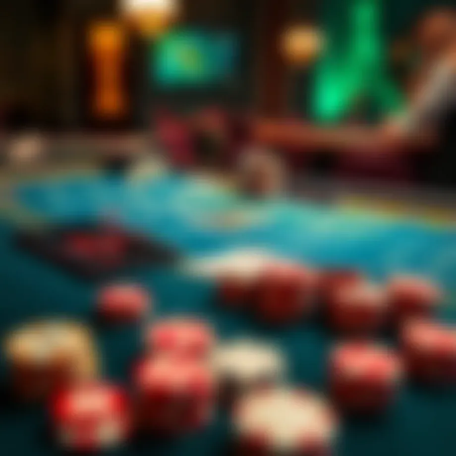 A captivating layout of a blackjack table showcasing various game variants