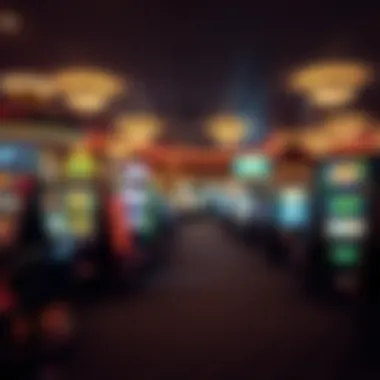 Diverse Gaming Options on Casino Floor Interior view of a casino floor with diverse gaming options