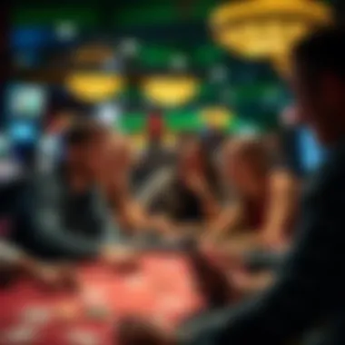 Lively Gaming Experience at Casino Group of friends enjoying a lively gaming experience at a casino