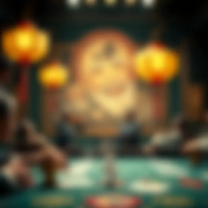 Evolution of Chinese Card Games Through Time Illustration depicting the evolution of Chinese card games over the years