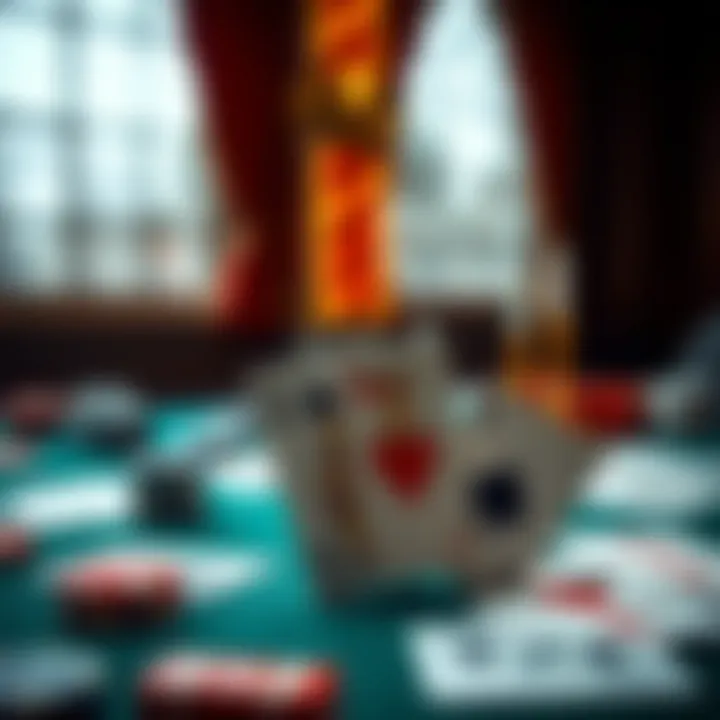 Playing Cards: Strategy in Motion A captivating display of playing cards laid out on a table, highlighting tactics and gameplay