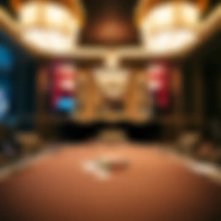 An elegant lounge area at Encore Casino for poker enthusiasts.