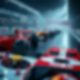 A dynamic Formula 1 race scene showcasing the thrill of motorsport betting