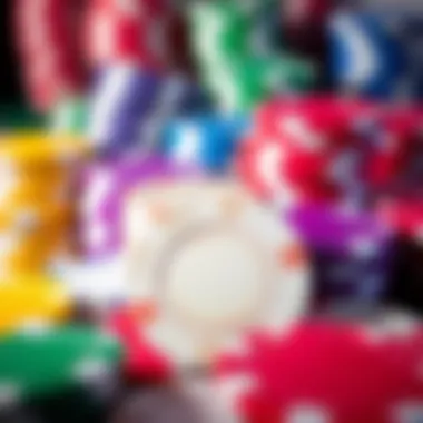 Variety of Casino Chips An assortment of casino chips in various colors