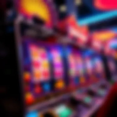 Colorful Casino Slot Machine A vibrant casino slot machine displaying colorful reels