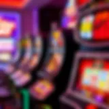 Colorful display of various slot machines on a digital platform