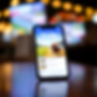 TVG App on Smartphone A close-up view of a smartphone with the TVG app open for horse racing