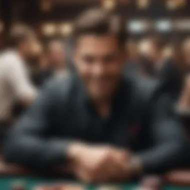 Celebrating Success in Blackjack Player celebrating a win in blackjack