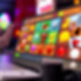 A vibrant virtual scratch card showcasing various symbols and colors.