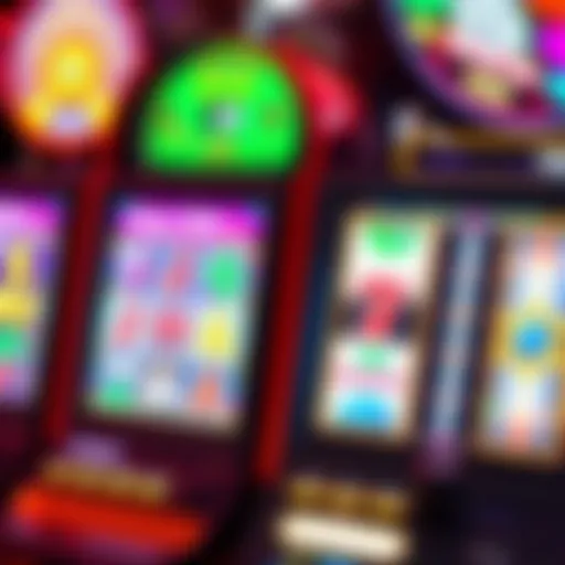 Colorful slot machine interface