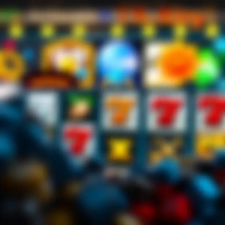 Illustration of various slot game themes