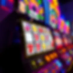 Vibrant display of a slot machine interface