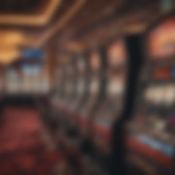 Vibrant casino atmosphere with slot machines