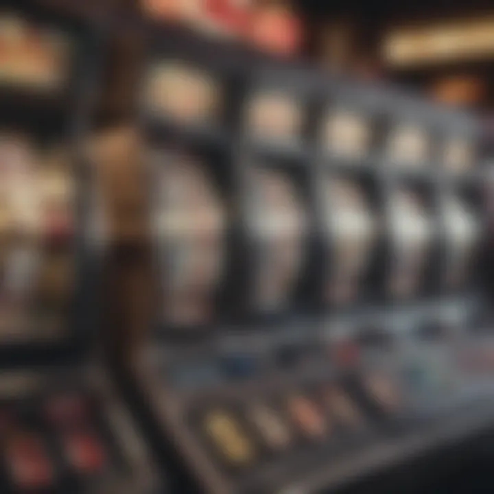 Close-up of a free slot machine display