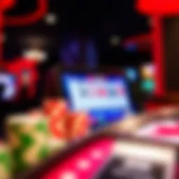 Virtual poker game interface showcasing a vibrant design