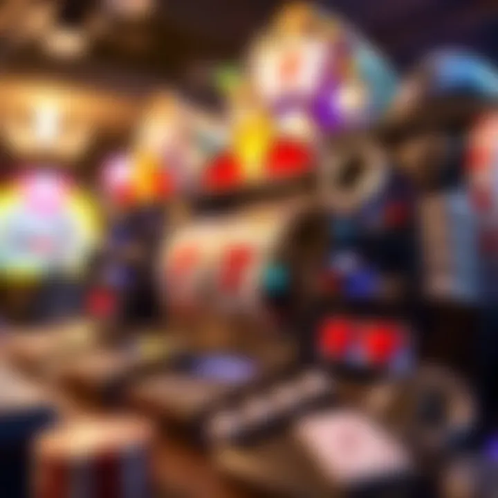Illustration showcasing diverse themes of video slots