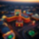 Aerial view of Winstar Casino showcasing its sprawling architecture