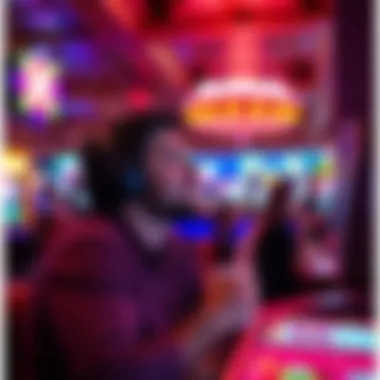 Visitor enjoying the entertainment options at Winstar Casino
