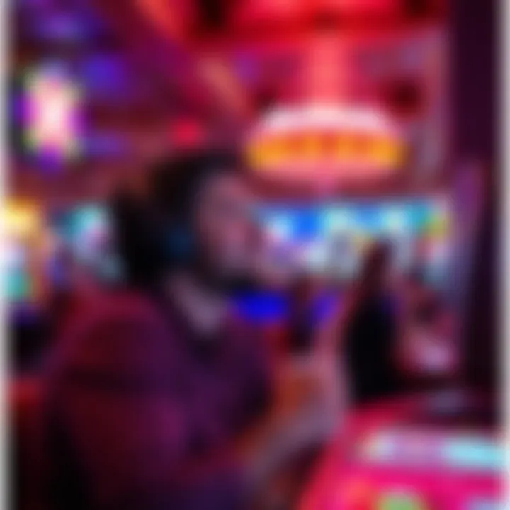 Visitor enjoying the entertainment options at Winstar Casino