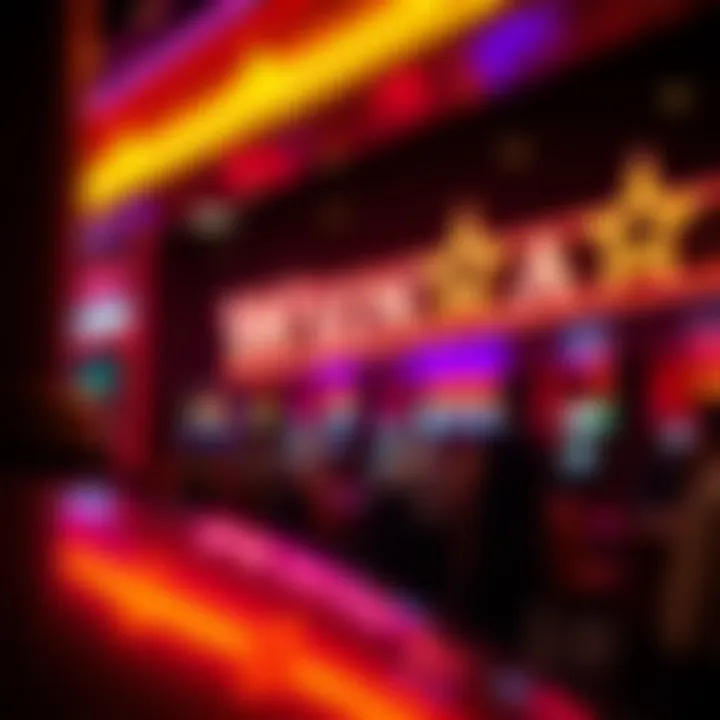 Nightlife scene at Winstar Casino with vibrant lighting