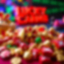 A vibrant collection of lucky charms used in casino gaming