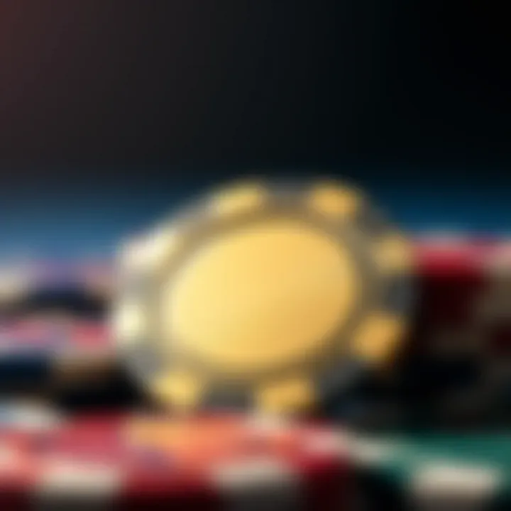 Close-up of a high-quality metal poker chip highlighting its texture