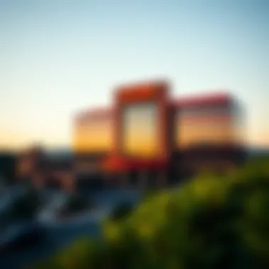 Architectural design of MGM Casino Virginia from a distance