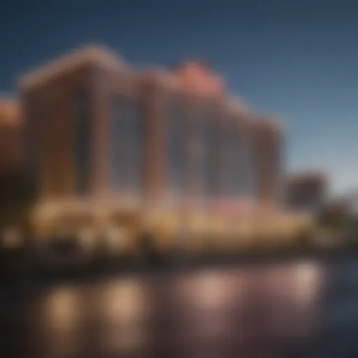 A vibrant view of the Miccosukee Casino Resort illuminated at night.