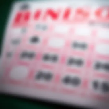 A close-up of a bingo card marked with winning patterns