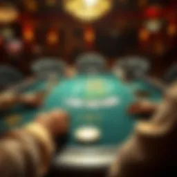 Aesthetic representation of Mohegan Poker table setup