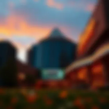 Exterior view of a modern casino in Detroit showcasing architectural innovation
