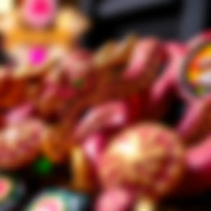 An intricate close-up of Dragon Link game symbols