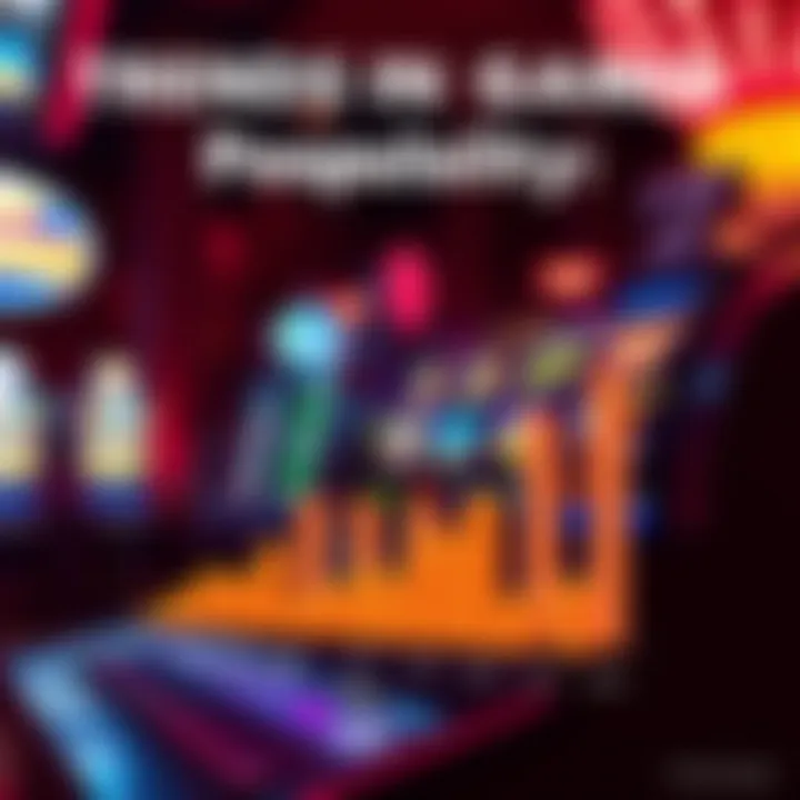 Graphical representation of trends in slot game popularity over 2019