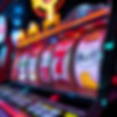 A close-up view of a unique slot game feature showcasing new technology